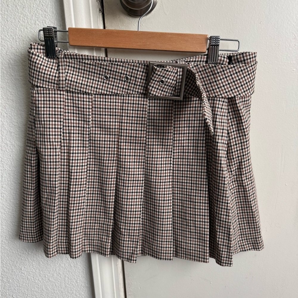 Plaid mini skirt